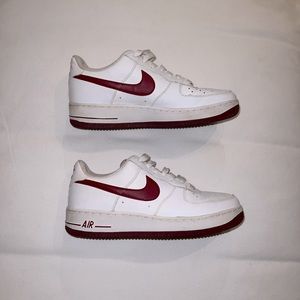 Nike Air Force 1 AF-1 ‘82 White/Burgundy size 8 (6.5Y)